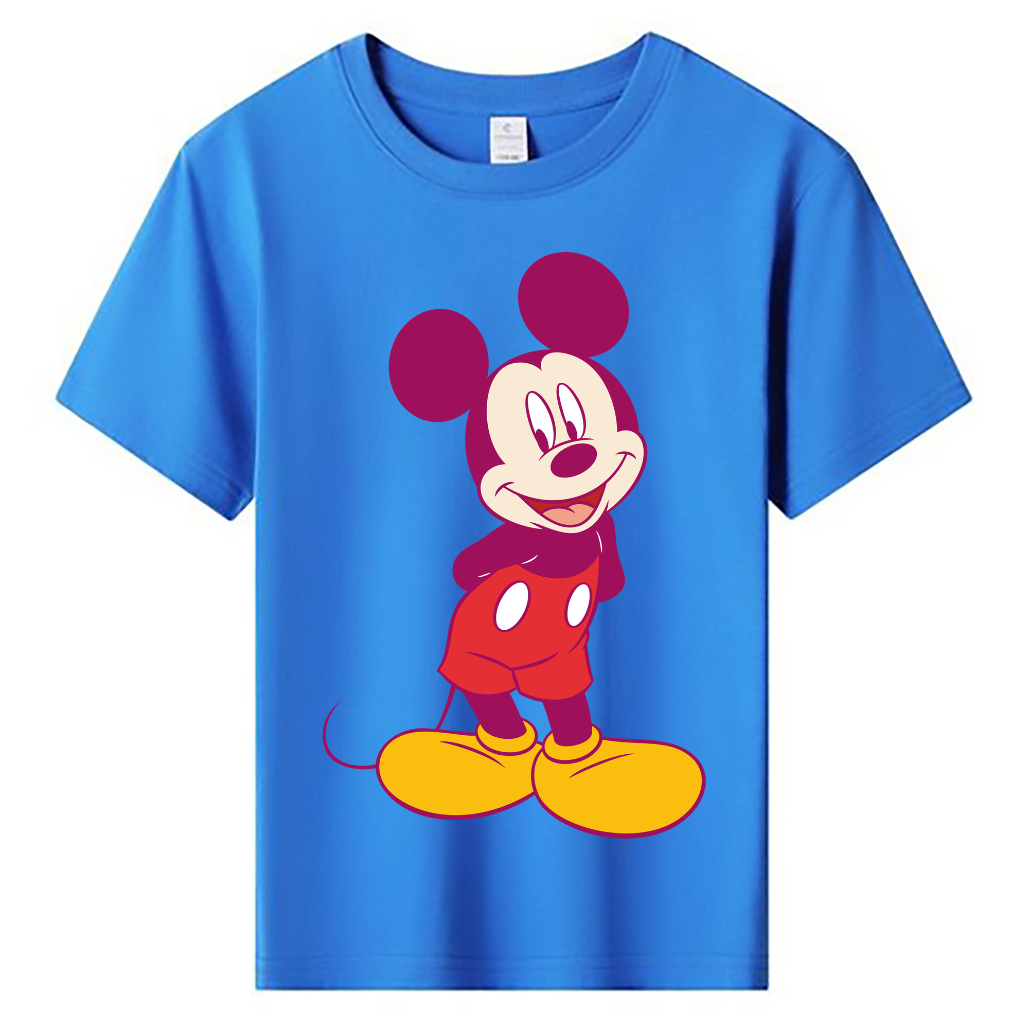 ミッキーマウス Mickey Mouse 綿100％キッズTシャツ（フロントプリント）